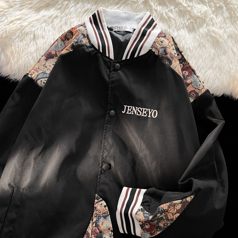 Men's Loose And Casual Retro Baseball Jacket