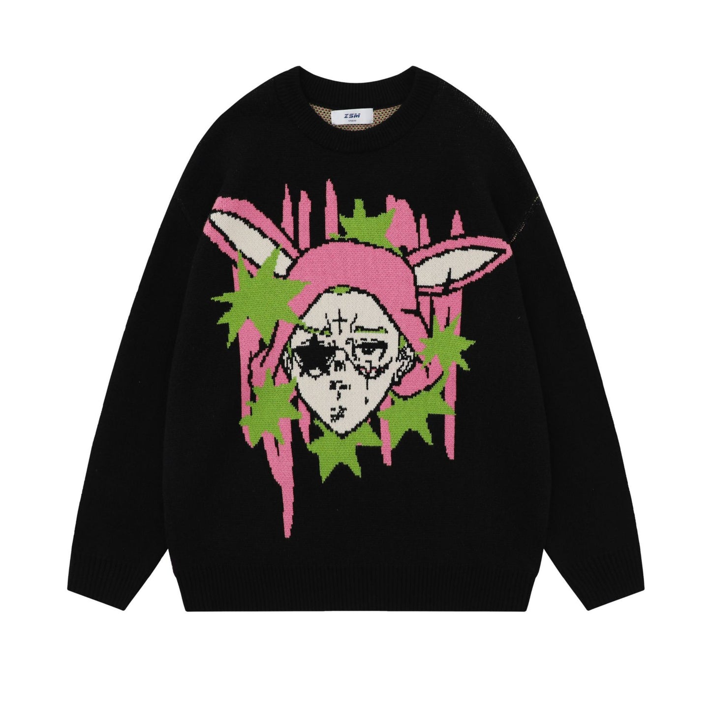 Jacquard Crew-neck Sweater For Women