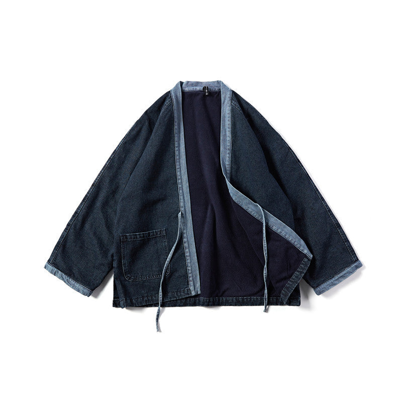 Japanese retro men's velvet jacket