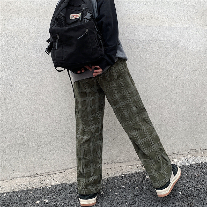 American Style Ins Street Corduroy Casual Pants Men Loose