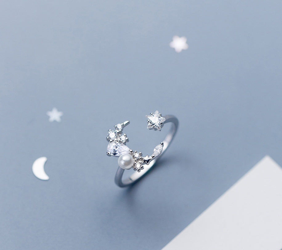 Star Beads Pearl Ring