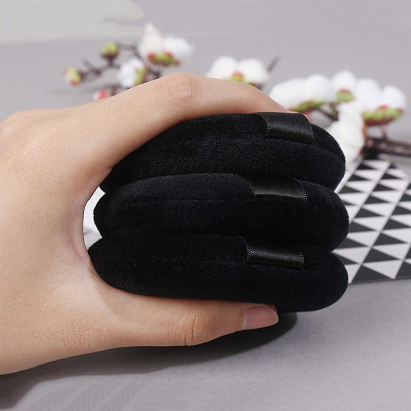 Flocking Soft Powder Cookie Powder Round Plush Black