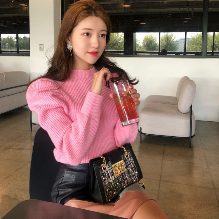 Long Puff Sleeve Sweet Sweater Women