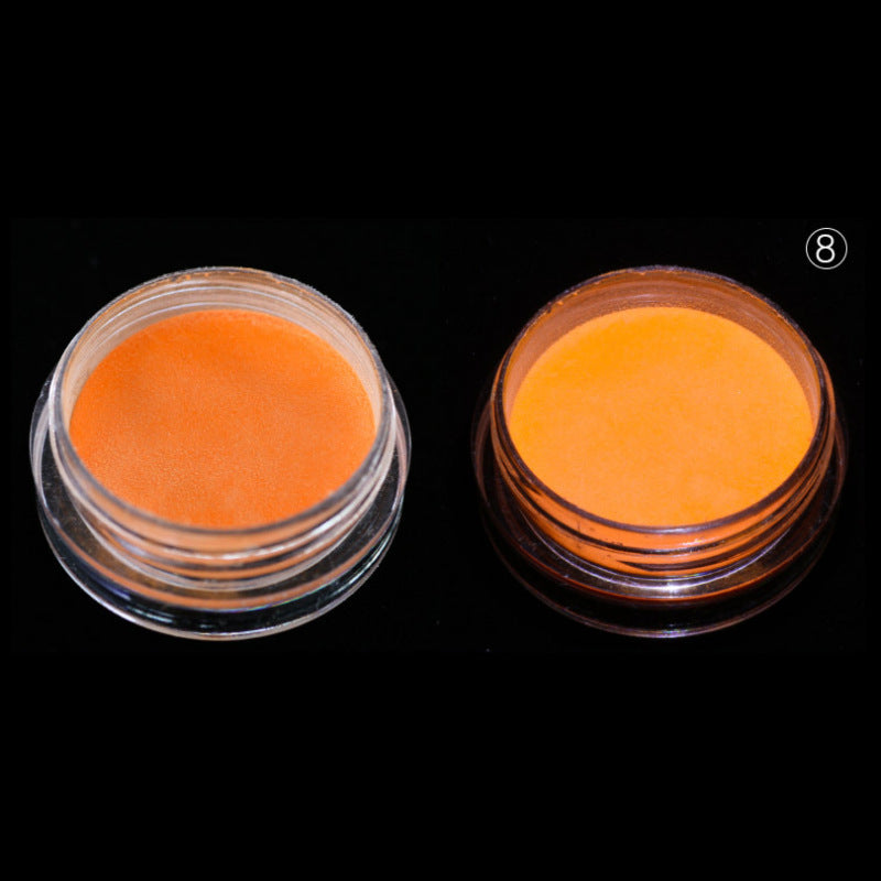 12 Colors Nail Art Luminous Powder Magic Mirror Effect Powder Nail Fluorescent Powder