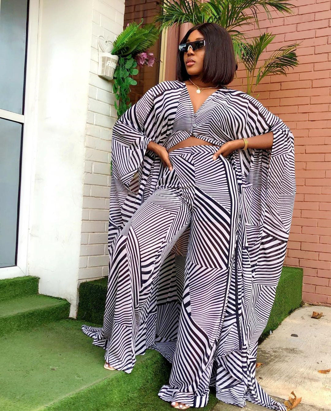 African Color Fashion Suit Dress And Pants