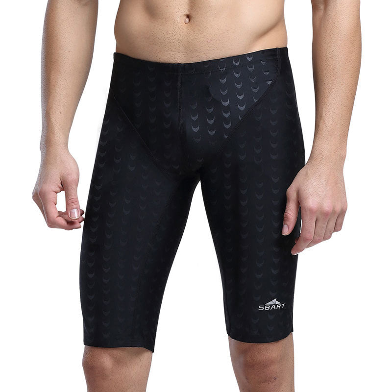 Sunscreen Quick Drying Mid-length Men's Swimsuit Set