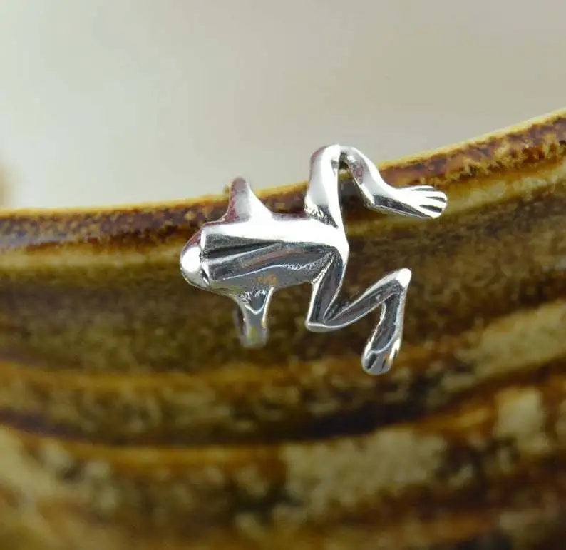 Little Frog Earrings Retro Tree Frog Ear Clip Funny Animal Earrings