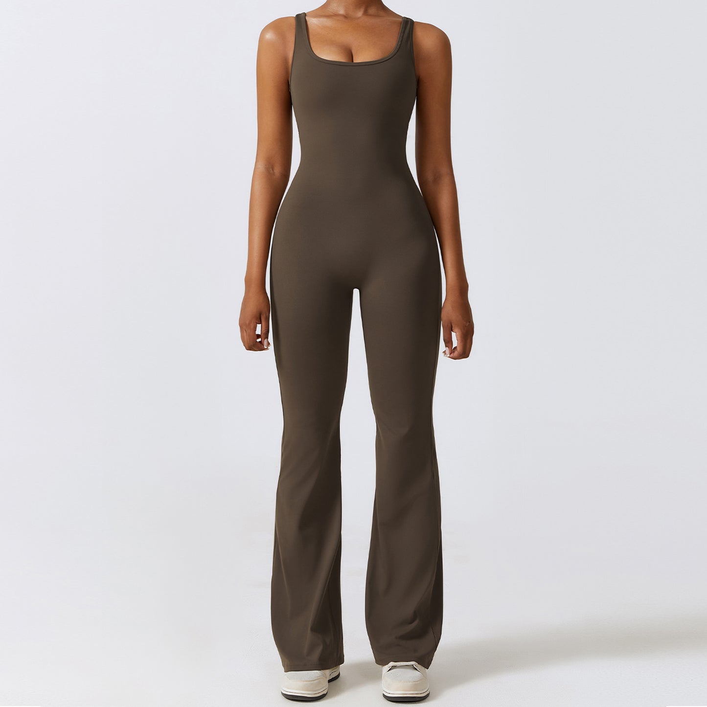 The United States Hollow-out Back Jumpsuit Peach Hip-lifting Sports Fitness Suit Micro-hora Jumpsuit Yoga Suit