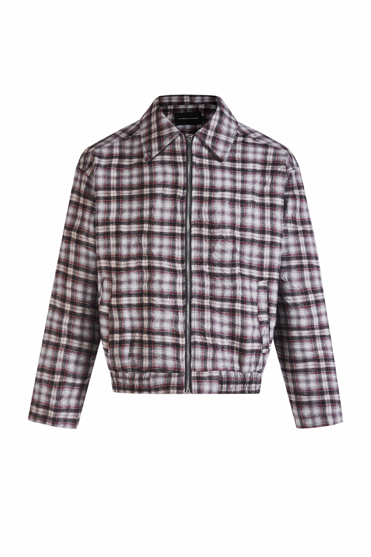 Pleated Old Retro American Plaid Autumn And Winter High-end Short Jacket Jacket Vibe Fashion Brand