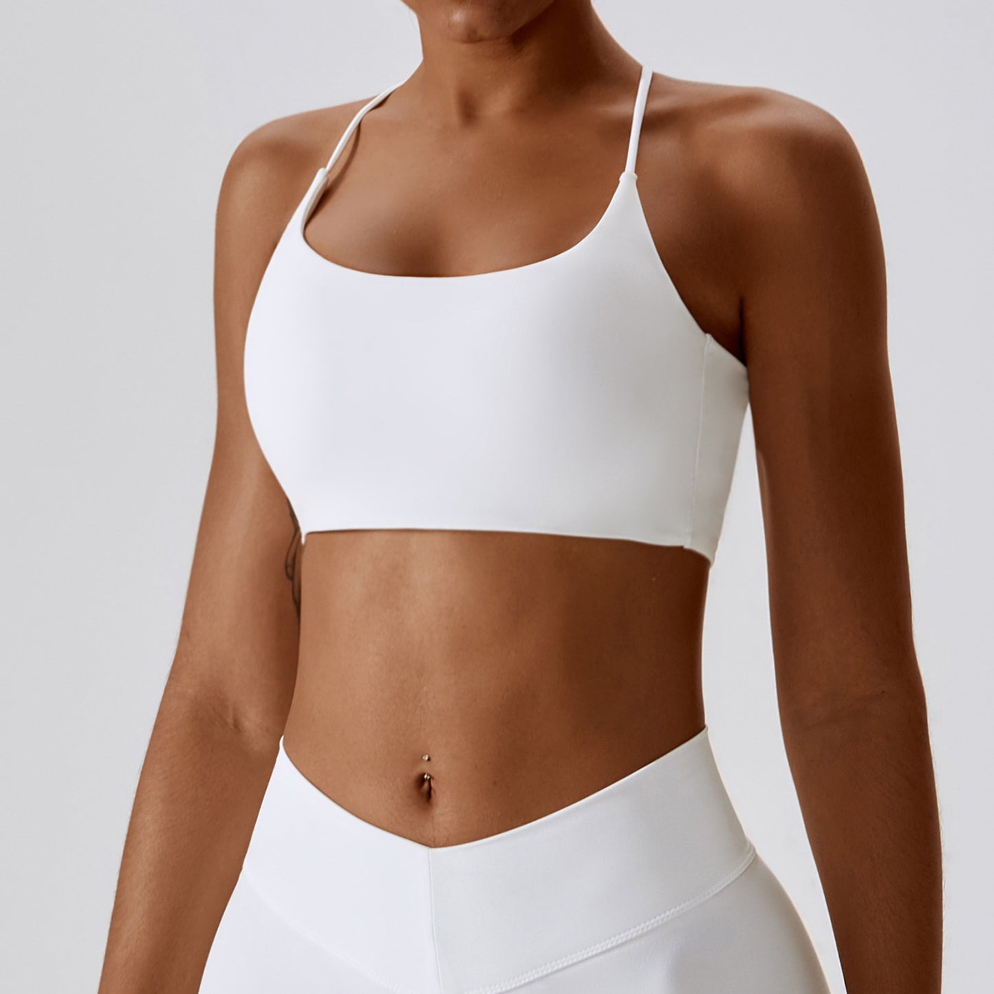 European And American Summer Shockproof Naked Yoga Bra Outer Wear Running Fitness Sports Underwear Beauty Back Yoga Vest 8233