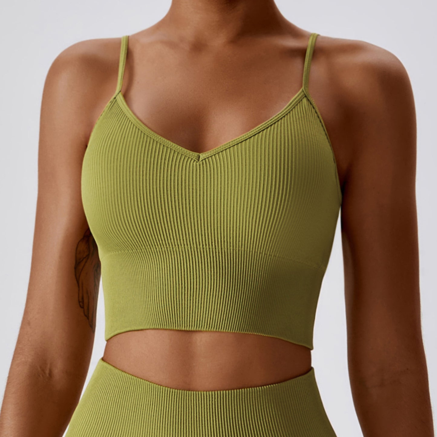European And American Seamless Yoga Bra Outer Wear Running Sports Underwear Quick-drying Tight Fitness Yoga Clothing Women's 6866