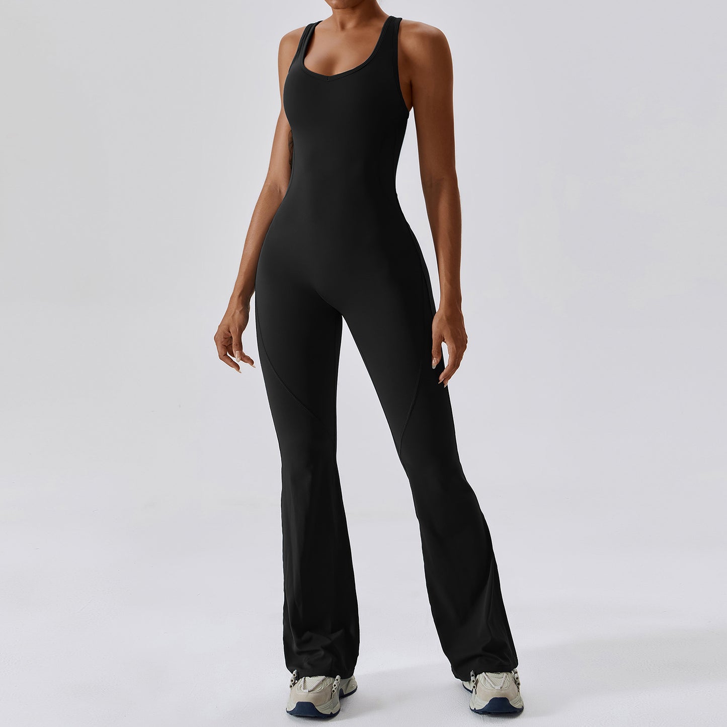European And American Quick-drying Tight-fitting Yoga Suit Dance Sports Fitness Suit Hip-lifting And Abdominal-tightening Micro-hora Lianhe Yoga Suit 8117