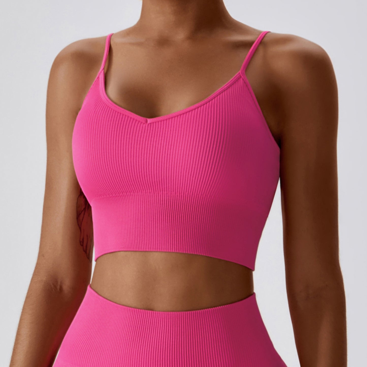 European And American Seamless Yoga Bra Outer Wear Running Sports Underwear Quick-drying Tight Fitness Yoga Clothing Women's 6866