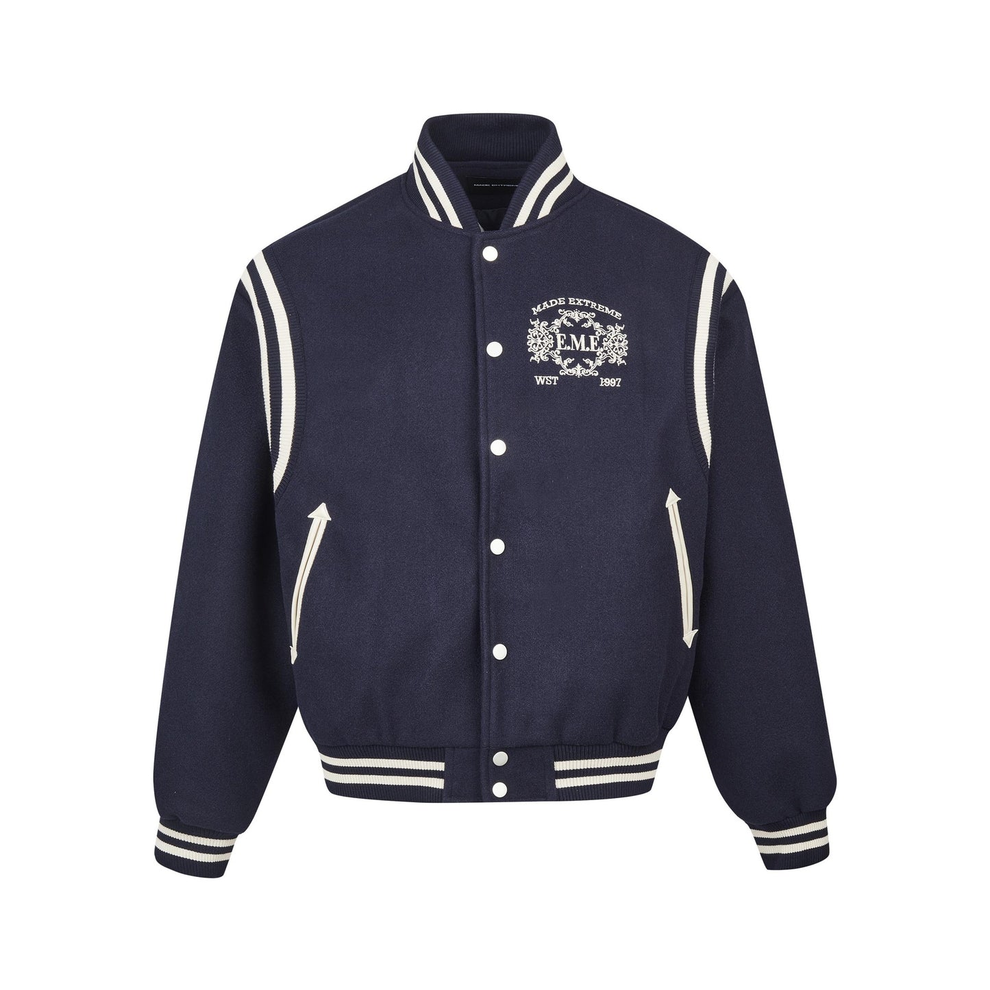 Badge Letter Embroidered Button Autumn And Winter New All-match Casual Sports Jacket Coat