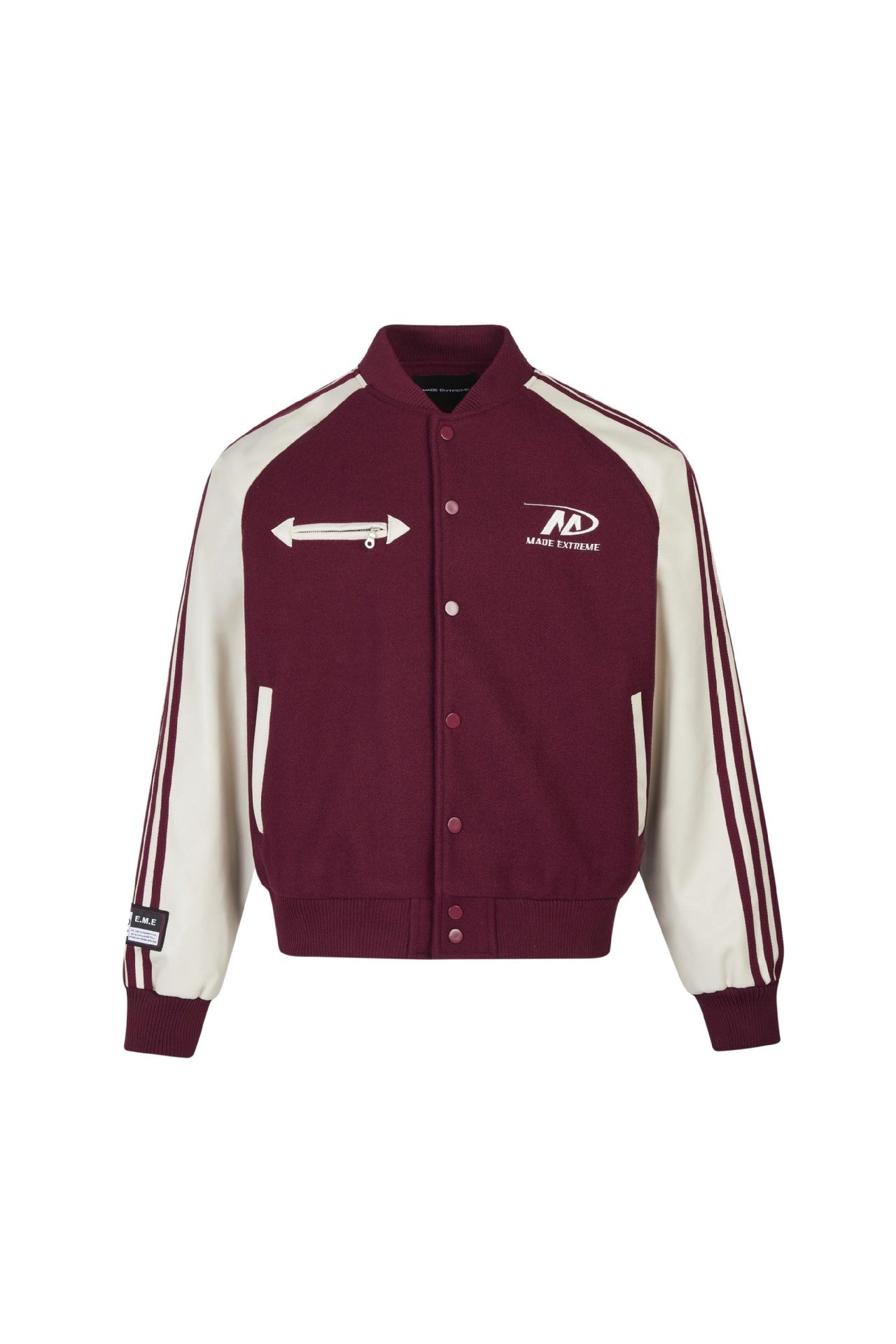 Autumn And Winter American Retro Color-block Pu Leather Sleeve Street Jacket Sports Baseball Suit Jacket For Men And Women