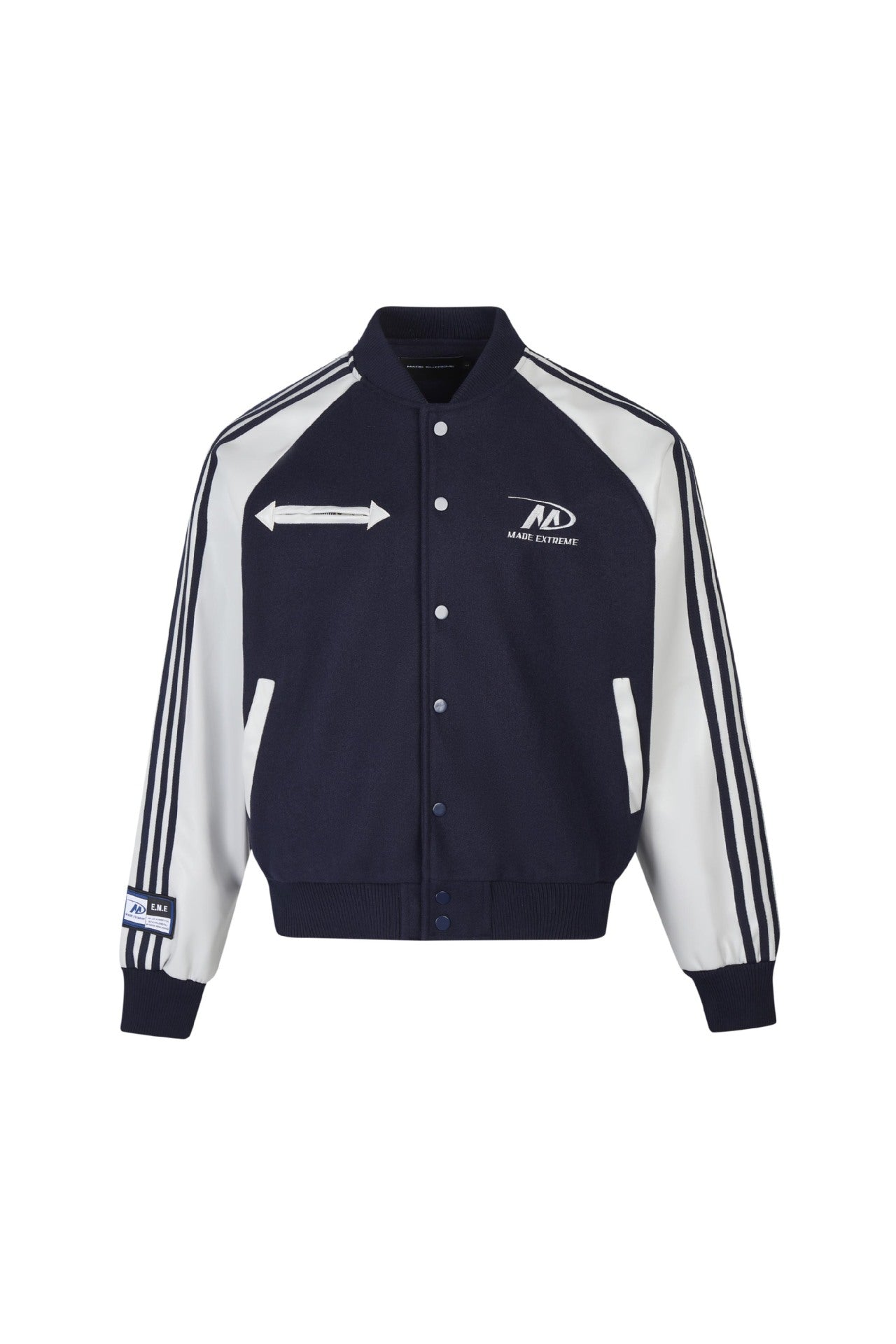 Autumn And Winter American Retro Color-block Pu Leather Sleeve Street Jacket Sports Baseball Suit Jacket For Men And Women