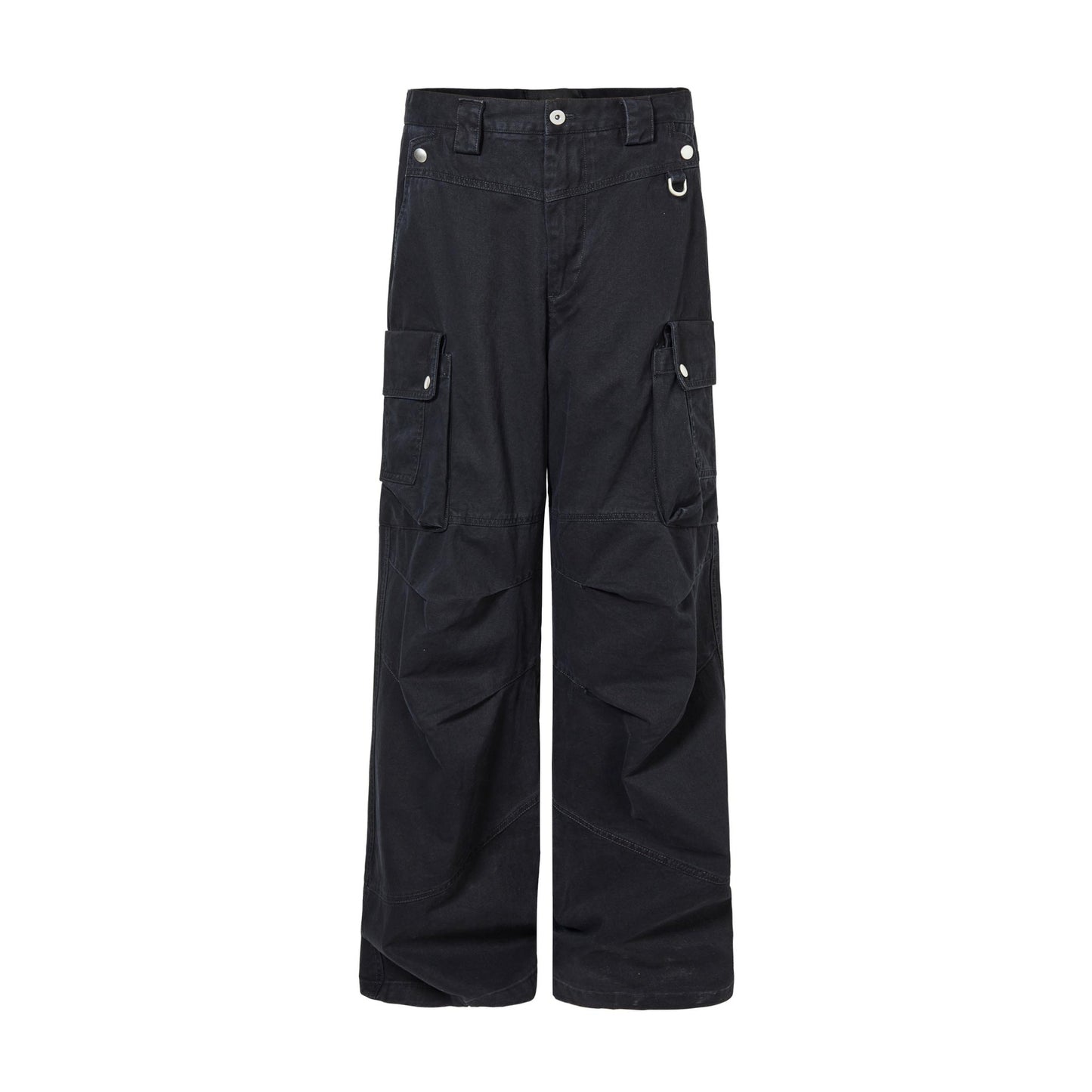 Autumn Wash American Casual Retro Multi-Pocket Crane Pants Street Loose Straight Pants