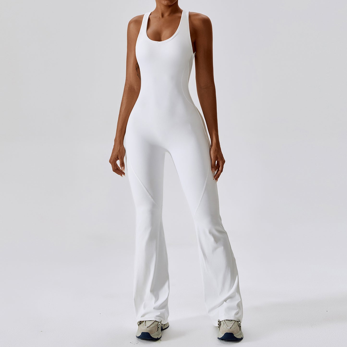 European And American Quick-drying Tight-fitting Yoga Suit Dance Sports Fitness Suit Hip-lifting And Abdominal-tightening Micro-hora Lianhe Yoga Suit 8117