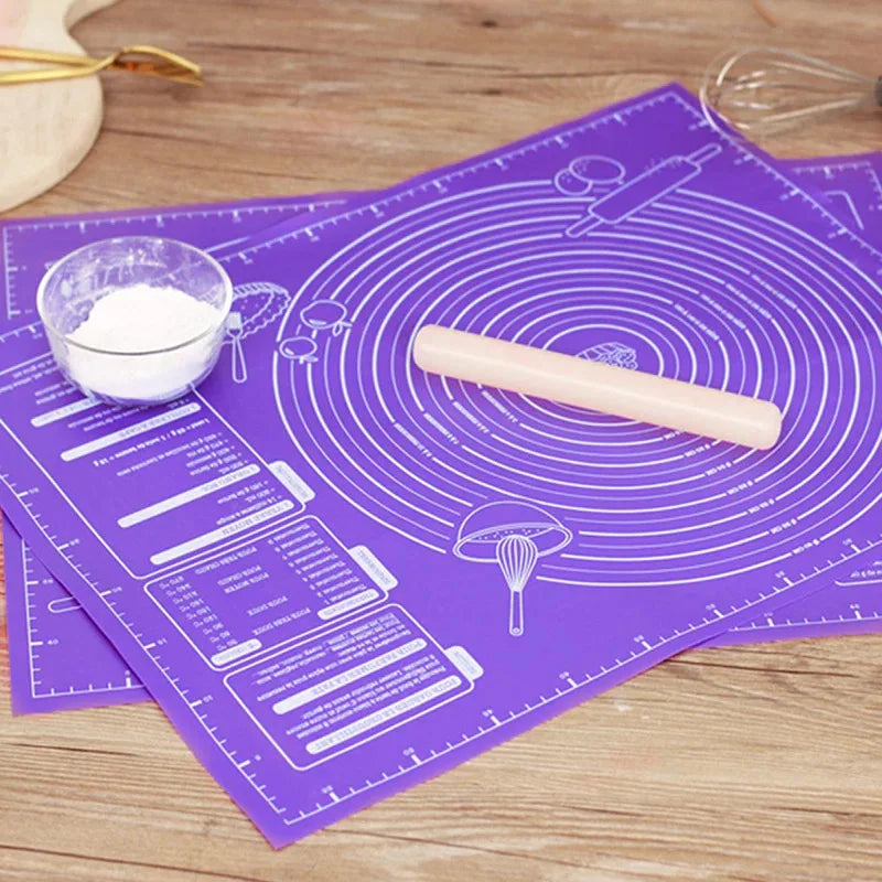 60/50/40cm Silicone Pad Baking Mat Sheet Kneading Dough Mat For