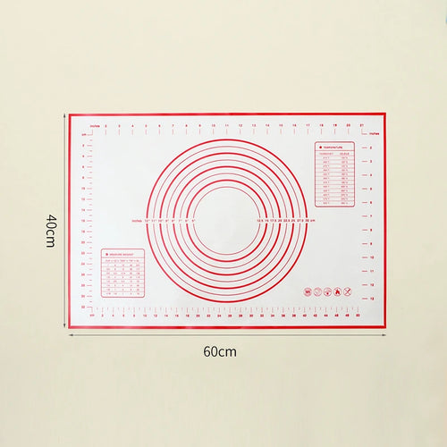 60/50/40cm Silicone Pad Baking Mat Sheet Kneading Dough Mat For