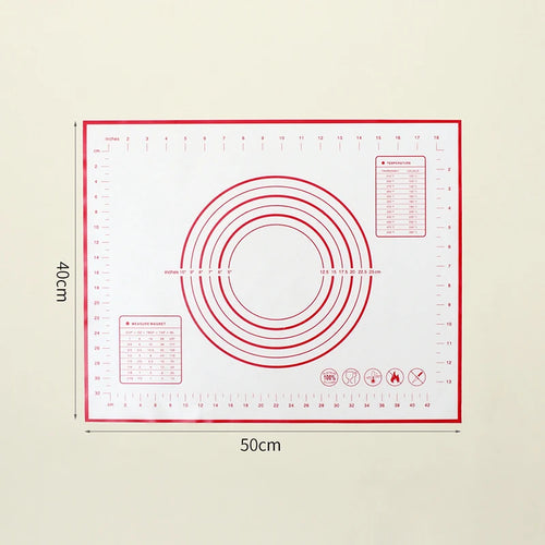 60/50/40cm Silicone Pad Baking Mat Sheet Kneading Dough Mat For