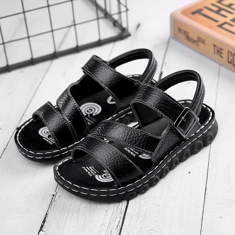 Kids Leather Sandal Boy Shoes Summer Outdoor Beach Casual Sneakers