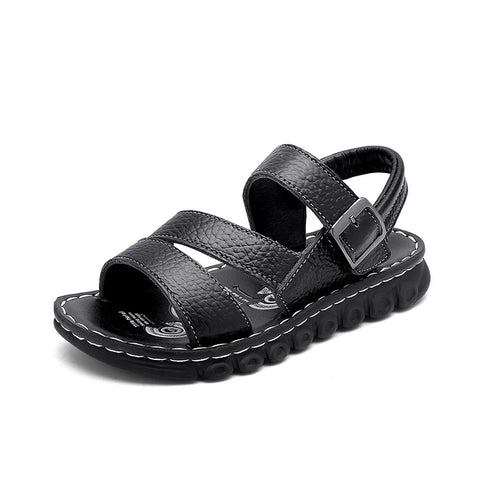 Kids Leather Sandal Boy Shoes Summer Outdoor Beach Casual Sneakers