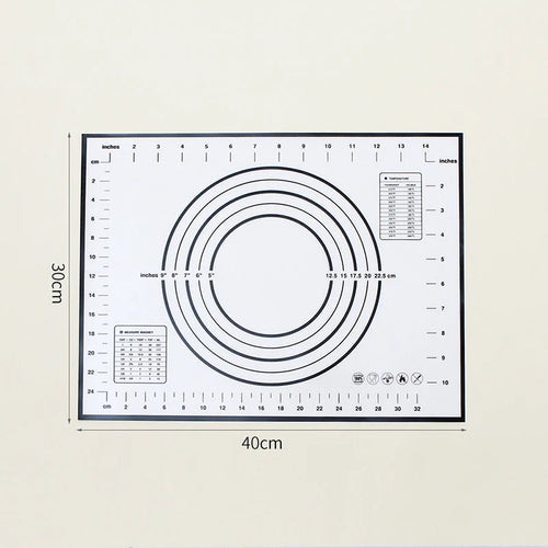 60/50/40cm Silicone Pad Baking Mat Sheet Kneading Dough Mat For