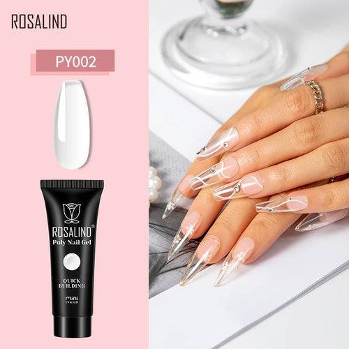 Rosalind Clear/Nude/Champagne Silver Poly Nail Gel Glitter Quick