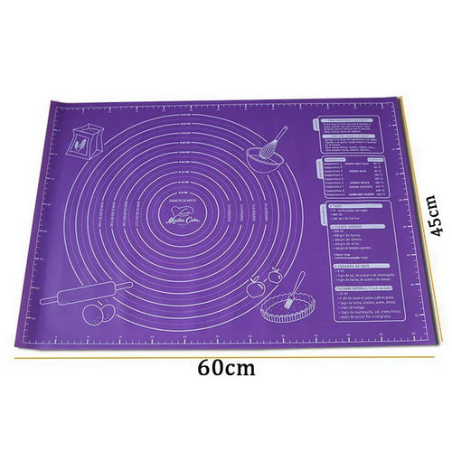 60/50/40cm Silicone Pad Baking Mat Sheet Kneading Dough Mat For