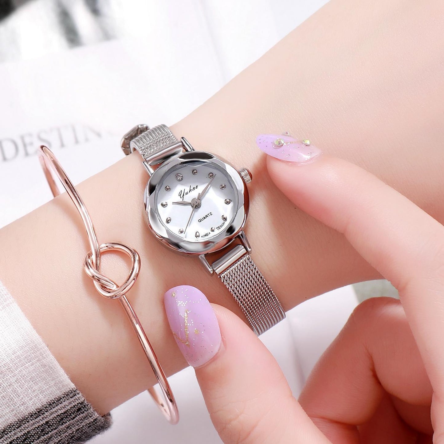 Fashion Mesh Strap Watch Fashion Casual Ladies Small Students