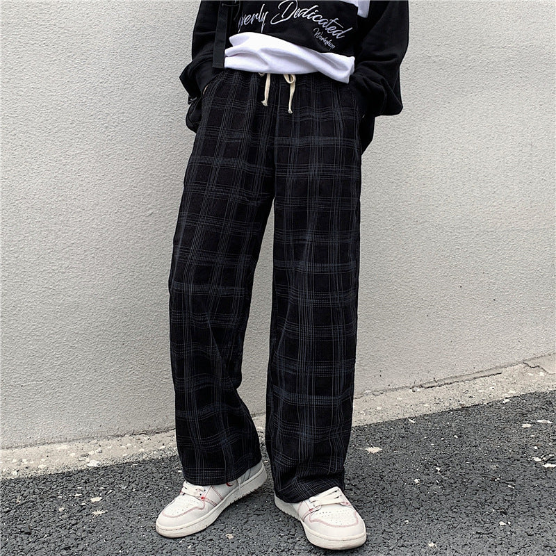 American Style Ins Street Corduroy Casual Pants Men Loose