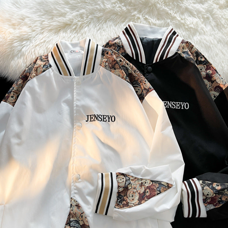 Men's Loose And Casual Retro Baseball Jacket
