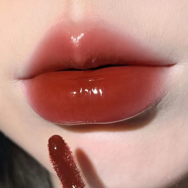 Black Crystal Water Gloss Mirror Lip Gloss Nude Color Series