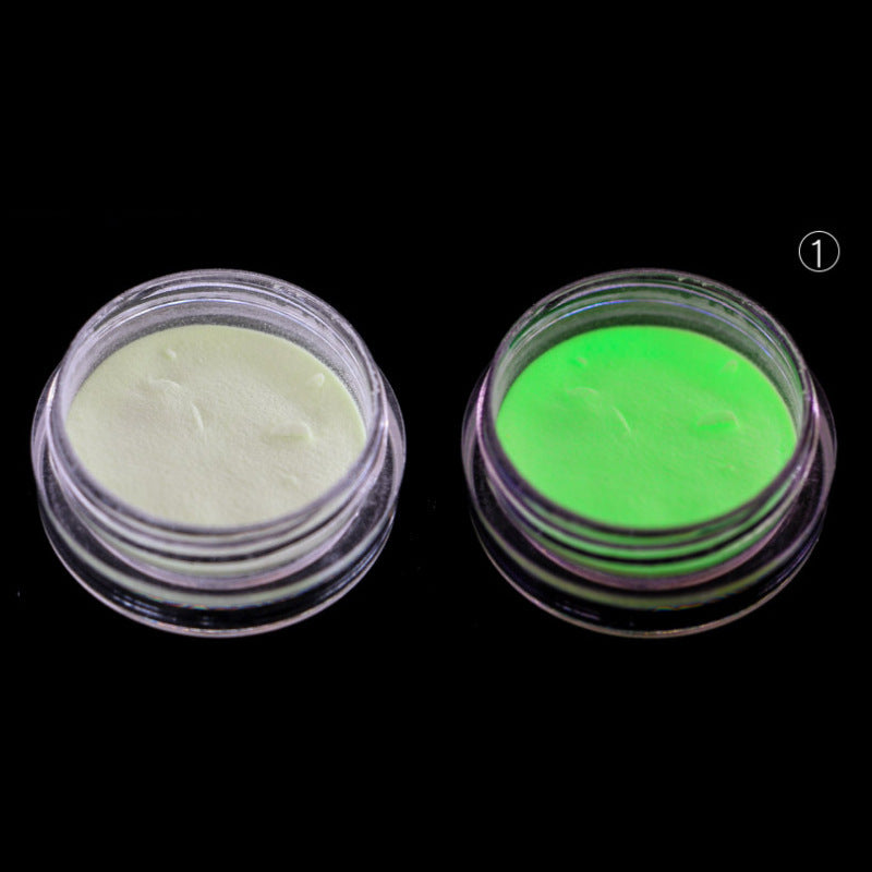 12 Colors Nail Art Luminous Powder Magic Mirror Effect Powder Nail Fluorescent Powder