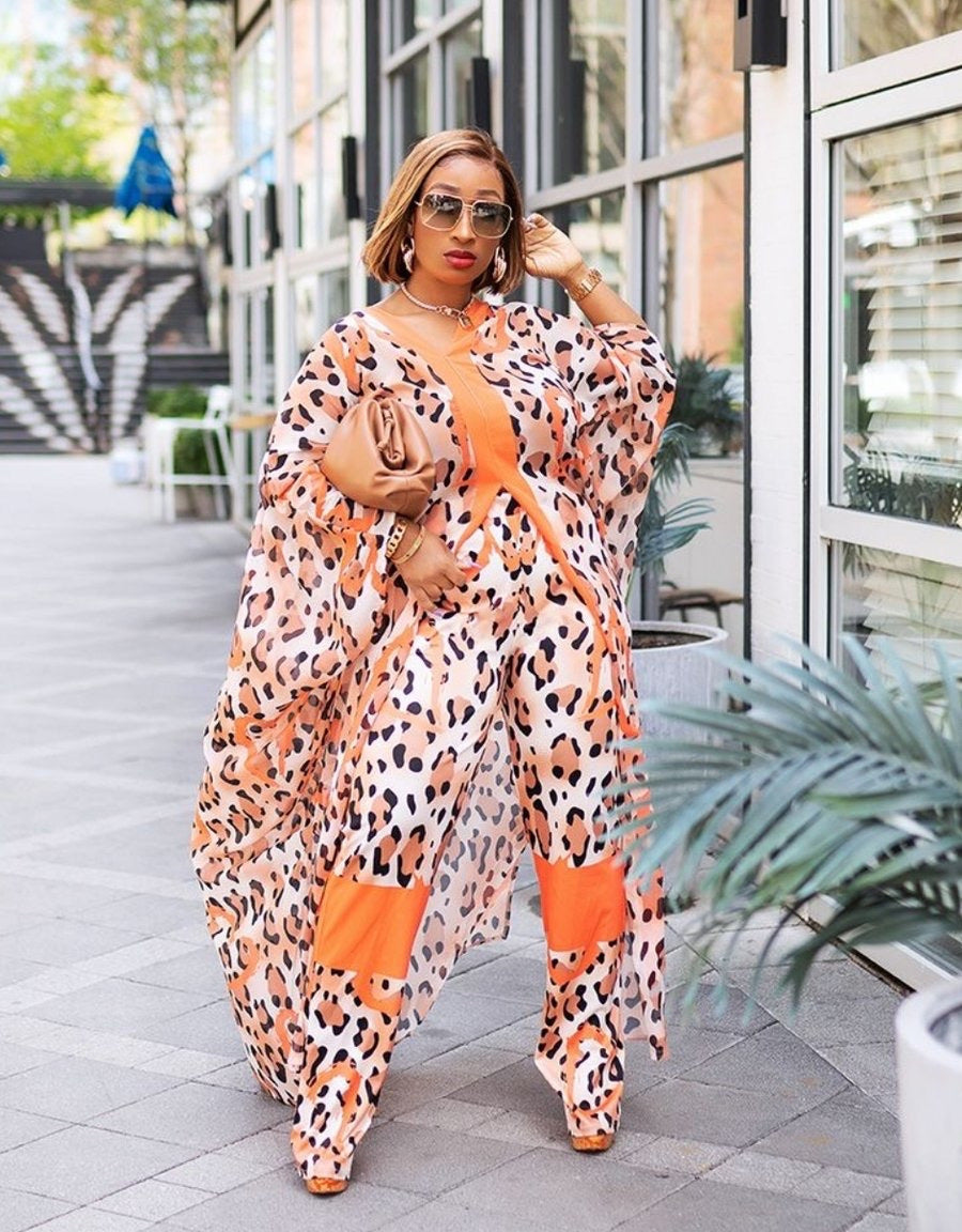 African Color Fashion Suit Dress And Pants