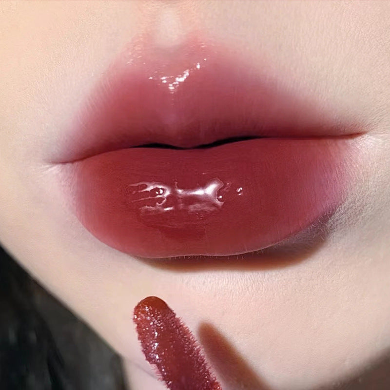Black Crystal Water Gloss Mirror Lip Gloss Nude Color Series