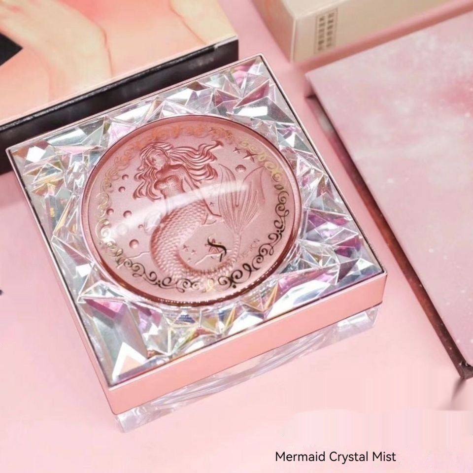 Mermaid Bright Crystal Mist Powder Finishing Loose Powder Waterproof Concealer Oil Control Powder