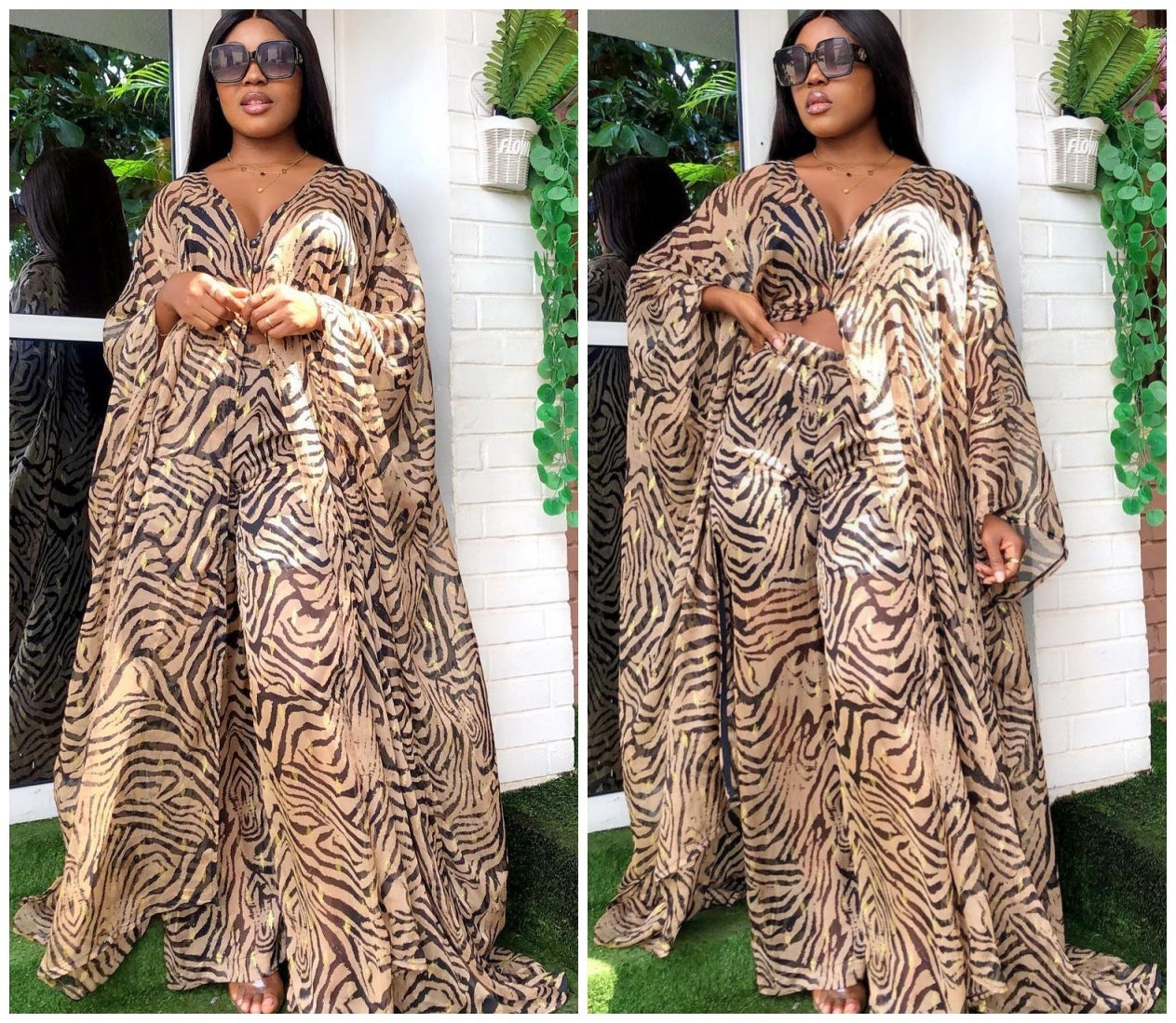 African Color Fashion Suit Dress And Pants