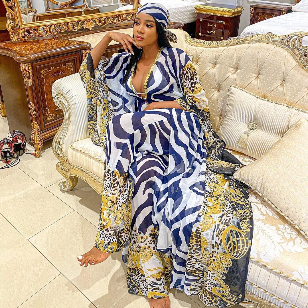 African Color Fashion Suit Dress And Pants