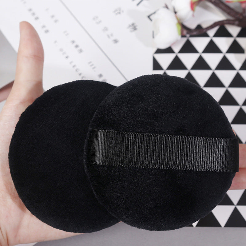 Flocking Soft Powder Cookie Powder Round Plush Black