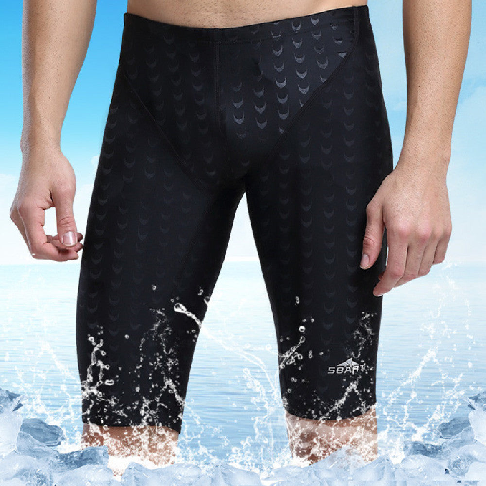 Sunscreen Quick Drying Mid-length Men's Swimsuit Set