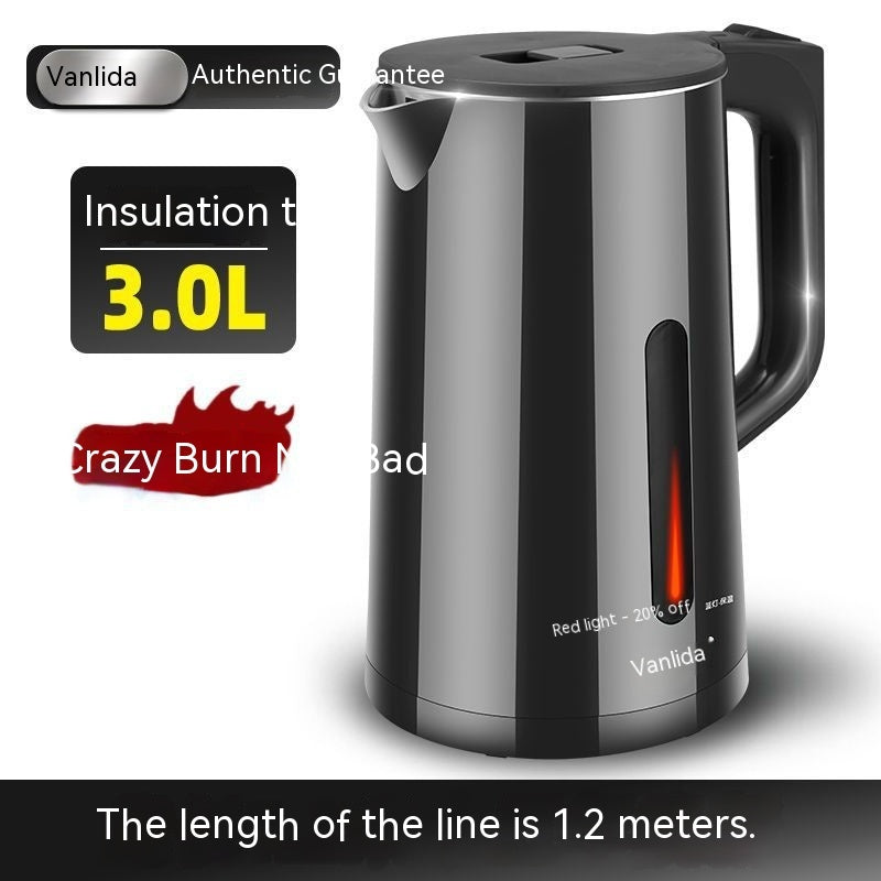 Malata Electric Kettle Stainless Steel Electric Water Pot Dormitory Household Durable Insulation