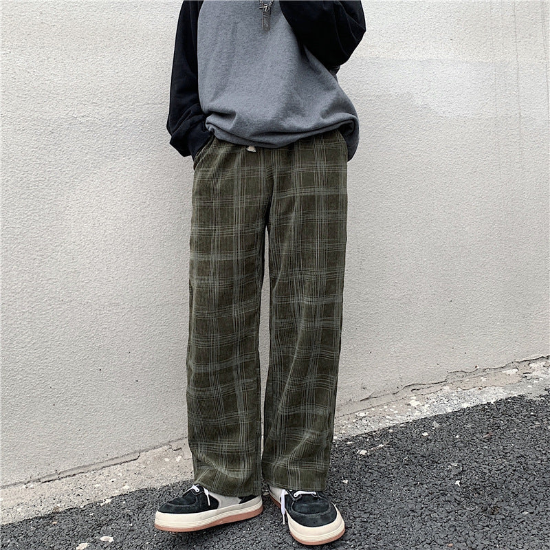 American Style Ins Street Corduroy Casual Pants Men Loose