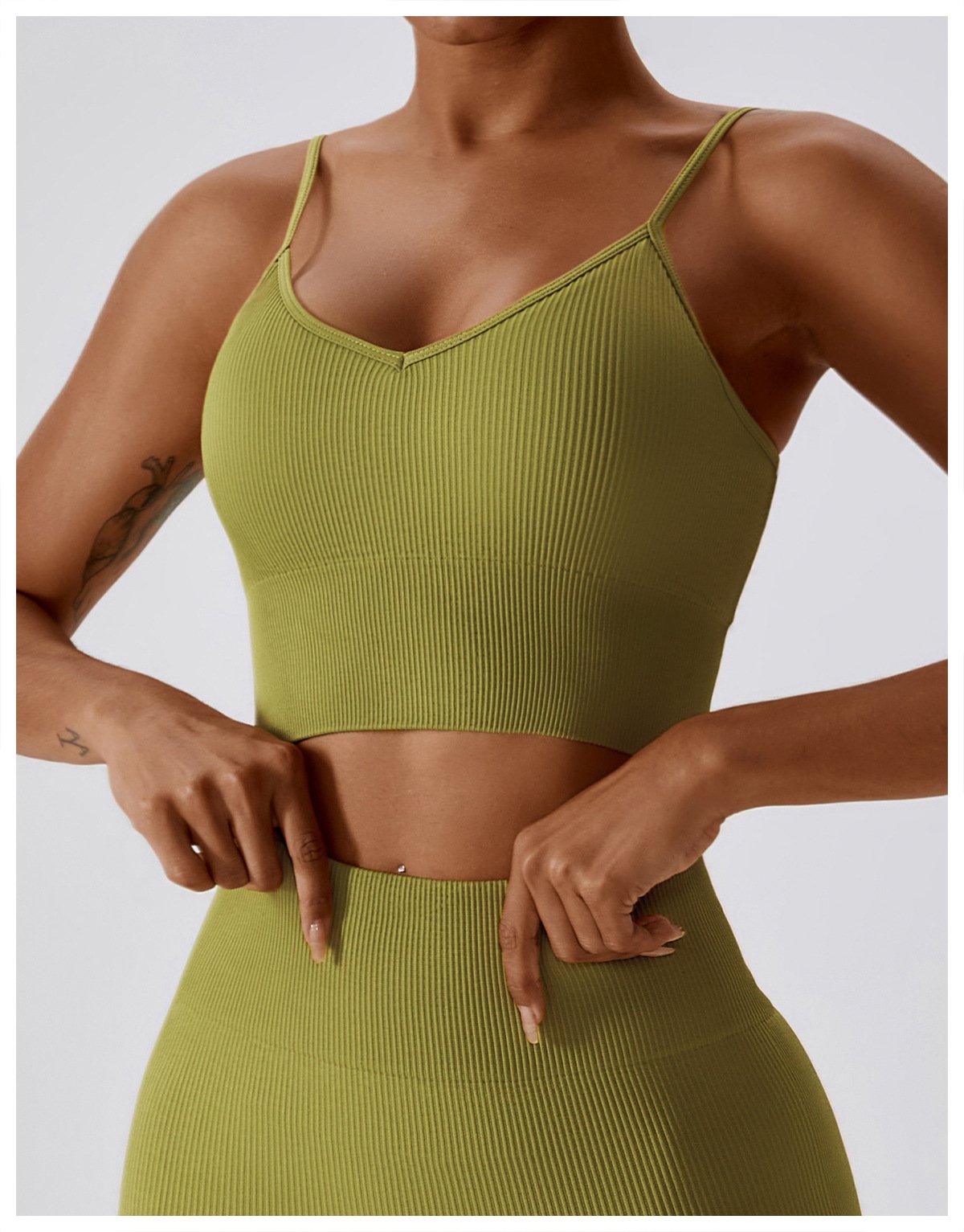 European And American Seamless Yoga Bra Outer Wear Running Sports Underwear Quick-drying Tight Fitness Yoga Clothing Women's 6866