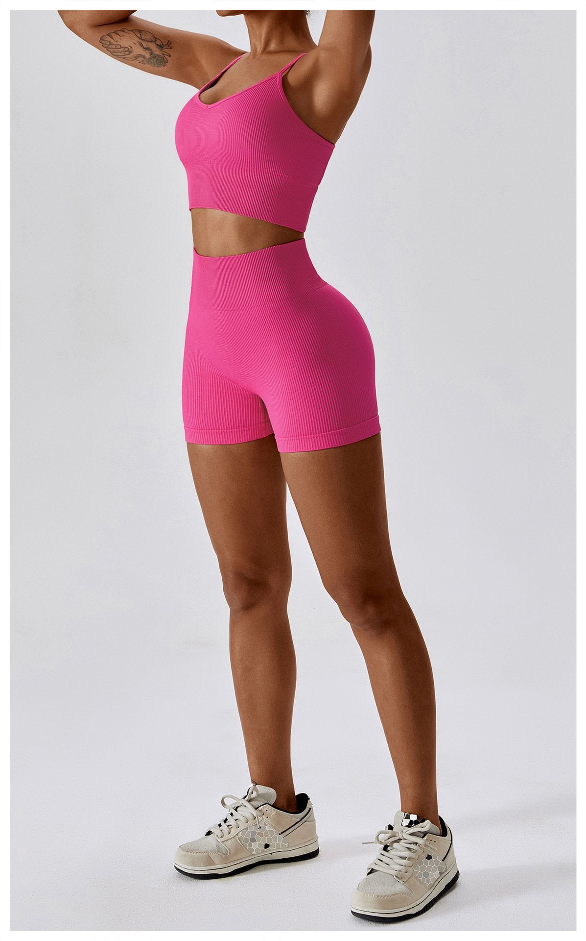 European And American Seamless Yoga Bra Outer Wear Running Sports Underwear Quick-drying Tight Fitness Yoga Clothing Women's 6866