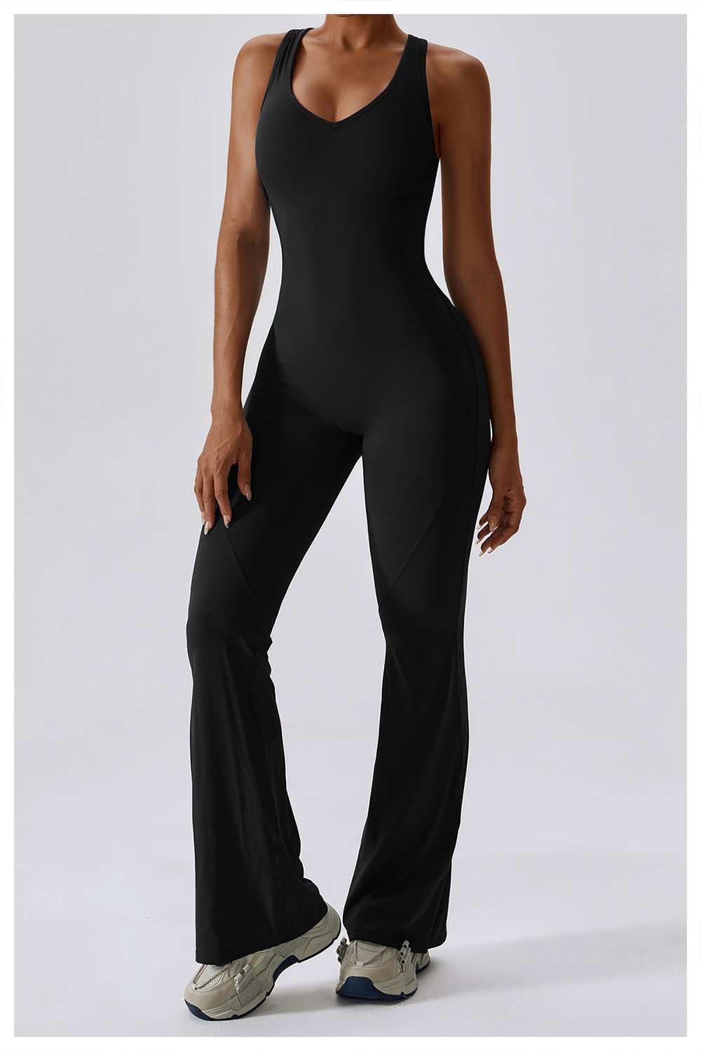 European And American Quick-drying Tight-fitting Yoga Suit Dance Sports Fitness Suit Hip-lifting And Abdominal-tightening Micro-hora Lianhe Yoga Suit 8117