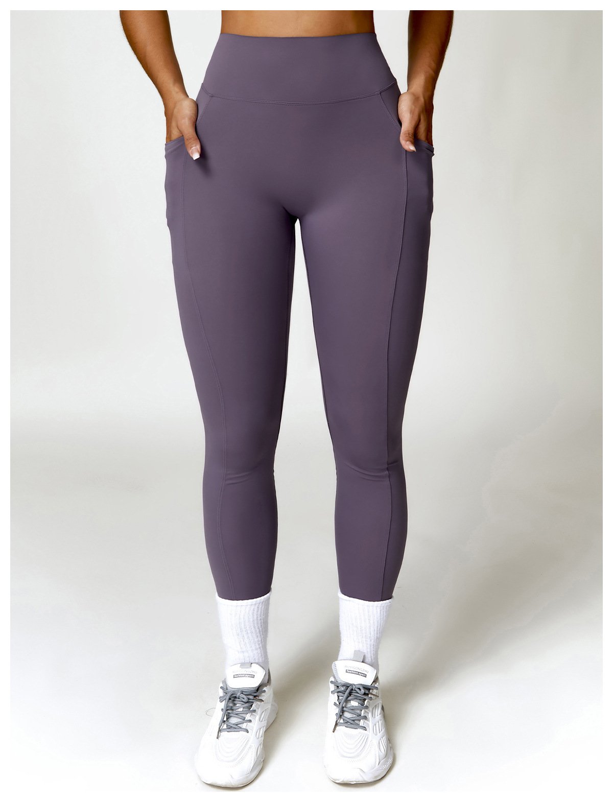 Quick-drying Tight Hip Yoga Pants Sanding High Waist Fitness Pants Outer Wear Running Leggings 8524
