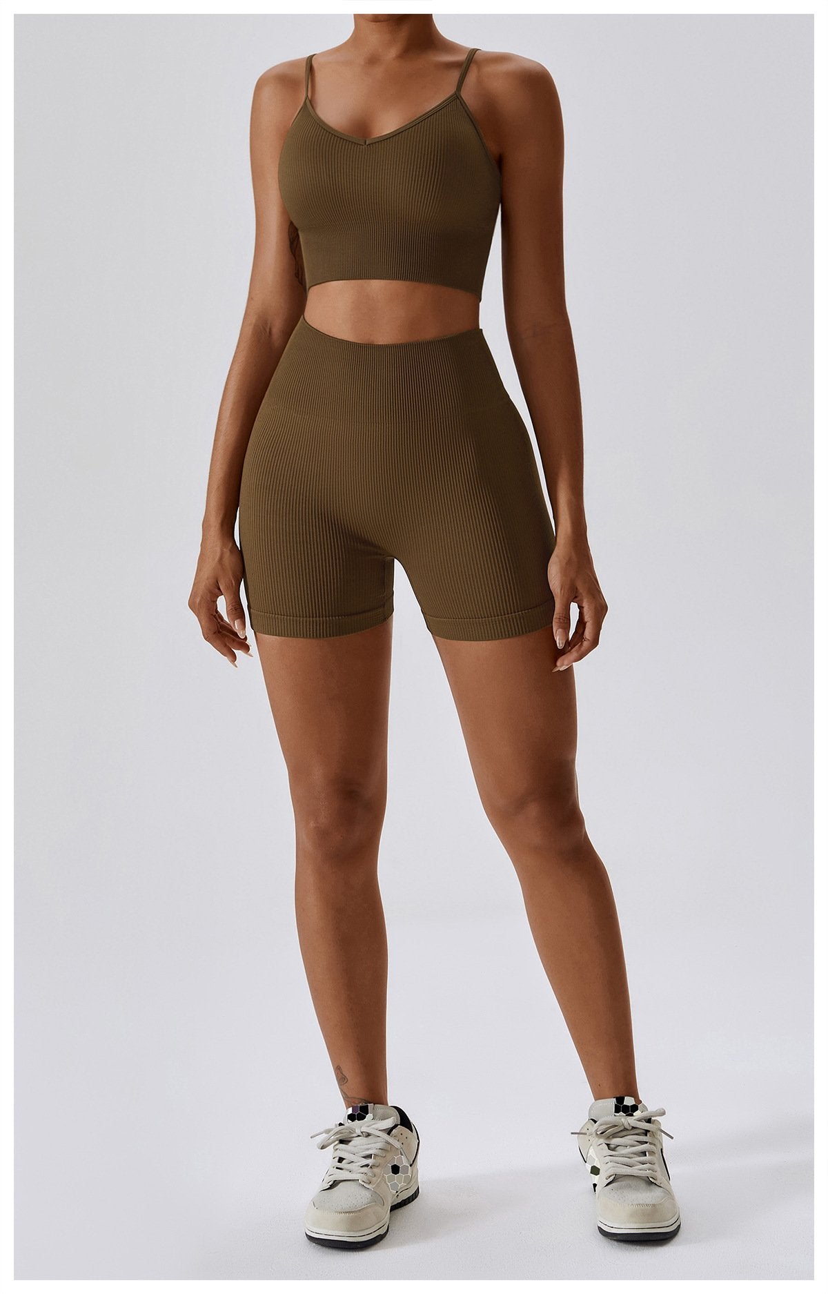 European And American Seamless Yoga Bra Outer Wear Running Sports Underwear Quick-drying Tight Fitness Yoga Clothing Women's 6866