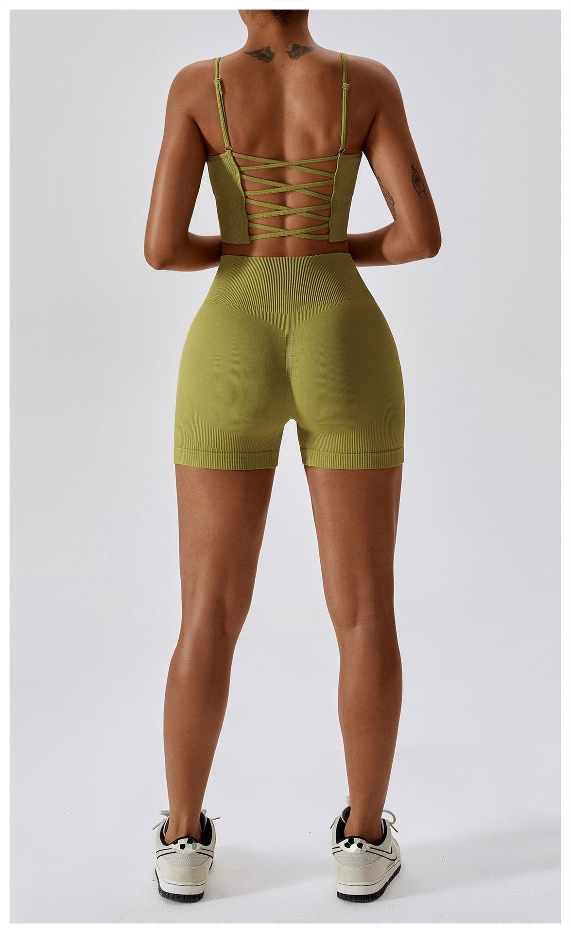 European And American Seamless Yoga Bra Outer Wear Running Sports Underwear Quick-drying Tight Fitness Yoga Clothing Women's 6866